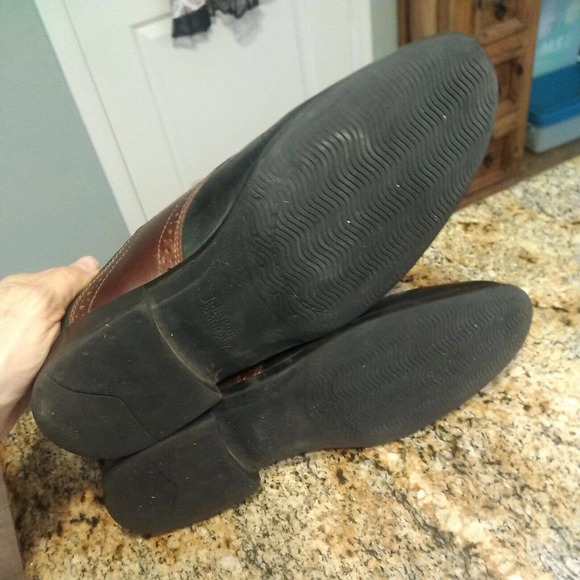 Johnston Murphy Oxford Saddle Two Tone Black Brown Leather Lace Up Shoes 9M - Picture 8 of 12